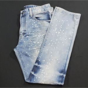 New York Premium Label Distressed Blue Jeans, Men’s Sz 36/34